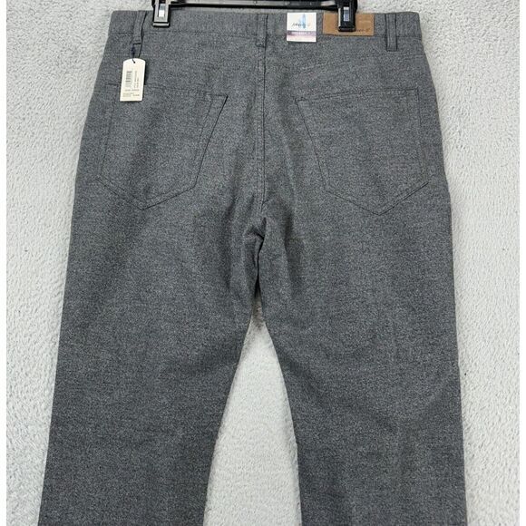 Johnnie-O‎ Pants Mens 35X34 Noe Grey Khakis Burbank Knit 5 Pocket Stretch NEW